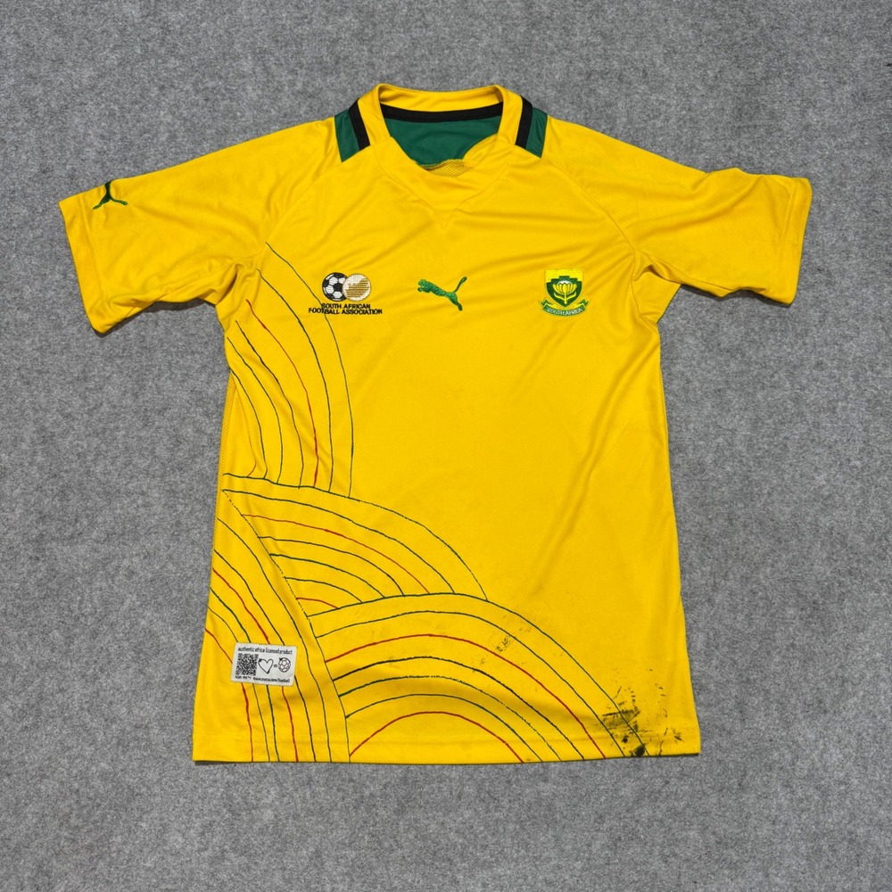 Puma South Africa Soccer‎ Jersey Mens Medium Yellow SAFA Football Shirt Bafana
